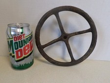 ANTIQUE EARLY CAST IRON TOY PEDAL CAR STERRING WHEEL 6 3/4" ACROSS