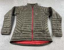 RAB Down Jacket Womens UK 14 Brown Microlight Down Fill Puffer Pertex
