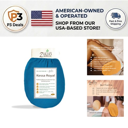 Teal blue kessa exfoliating - blue,