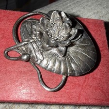 Vintage Silver Tone Floral