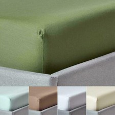 Organic Cotton Deep Extra Deep Fitted Sheet 400TC 600 Thread Count Equivalent