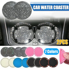 1Pair Diamond Cup Holder Anti-Slip Mat Coaster Insert Car Van Silicone Pad Mat