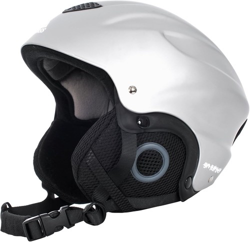 Boys silver ski helmet - boys',