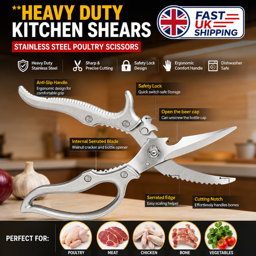 Heavy duty kitchen shears - duty,