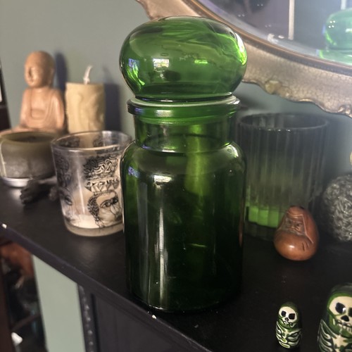 Belgium green glass apothecary - belgium,