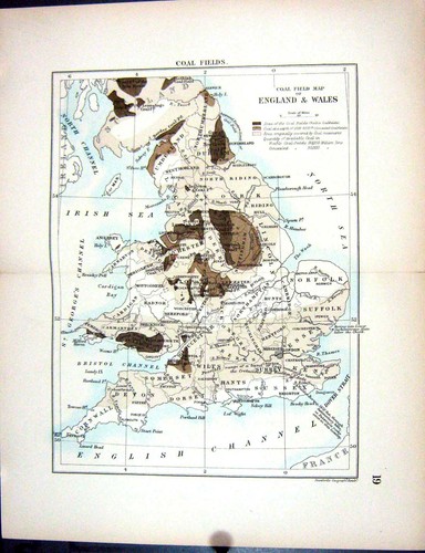Original old antique print - old,