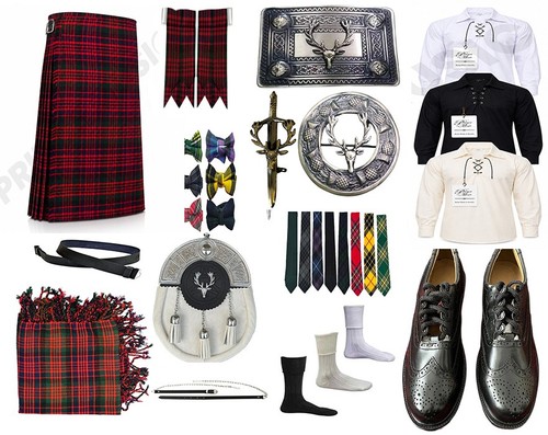 Men scottish wedding kilt - men's,