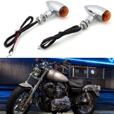 2x Chrome LED Bullet Turn