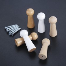2Pcs Wood Pegs Hook with