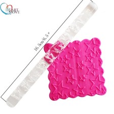 Texture Embossing Acrylic Rolling Pin Various Designs for cake icing decorating