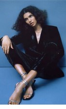 Zara Black Velvet Trouser Suit