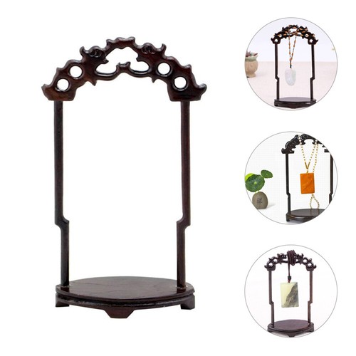 Wooden jewelry display rack - wooden,