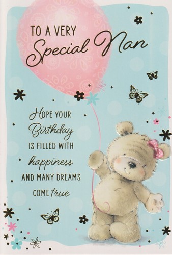 Nan birthday greeting card - nan,