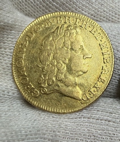 1715 george full gold guinea - 1715,