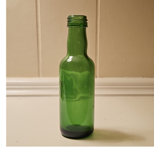 Green glass mini - green, bottle
