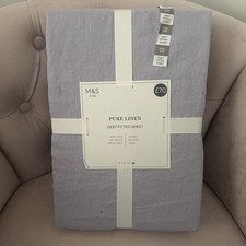 M&S 100% pure linen deep