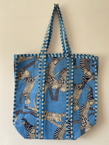Indian quilted cotton tote bag - cotton,