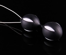 Dark Black Kegel Exercise Duo Geisha Vaginal Muscle Tightening Rolling 2 Balls