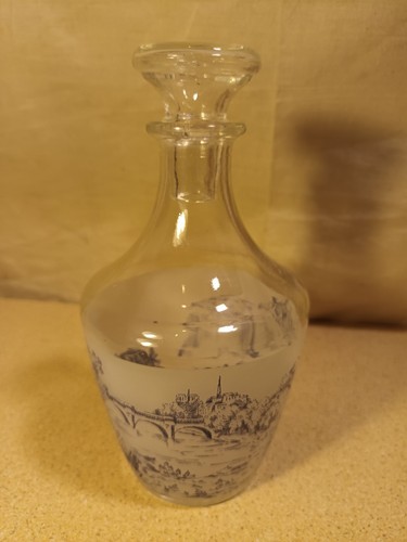 Vintage glass decanter - glass,
