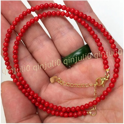 4mm genuine natural red - 4mm, coral