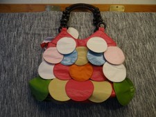 Bueno of California Lg Multi-Color Weekender Circle Bag Vintage