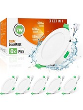 UK LED Recessed Ceiling Light Ultra Slim 3CCT Dimmable Downlight Flat Panel Spot