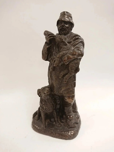 Bronze effect fisherman with - bronze,
