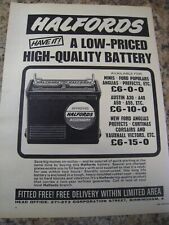 HALFORDS A LOW-PRICED HIGH-QUALITY BATTERY BIRMINGHAM 1967 ADVERT A4 FILE 21