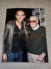Genuine, Signed 8.5"x11" Photo,  Ryan Reynolds & Stan Lee (Actor/Writer)  + COA