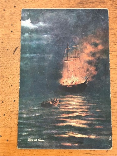 1920s postcard fire sea - at,