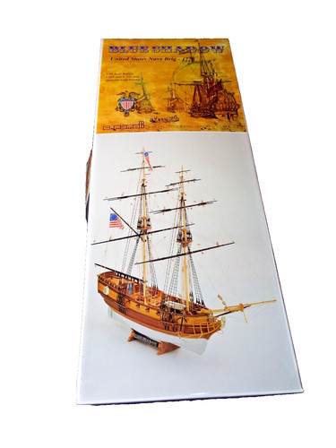 Wooden ship model blue shadow - wooden,