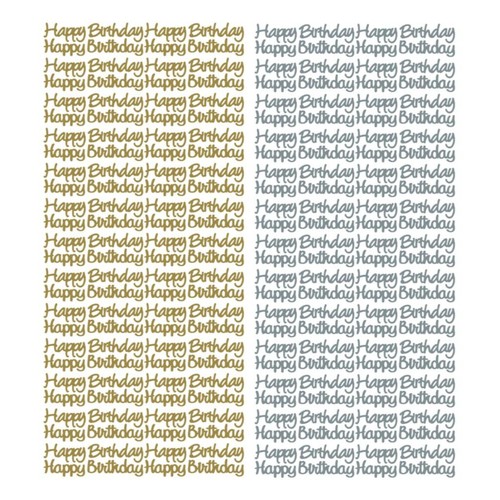 Happy birthday stickers gold - birthday,