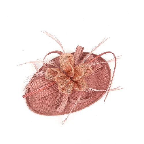 Sinamay flower fascinator - sinamay,