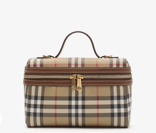 Burberry check vanity bag - vanity,