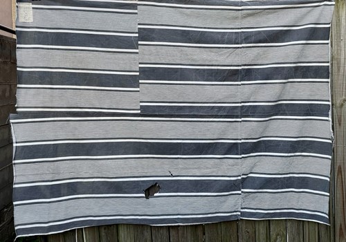 Antique indigo ticking - ticking, french