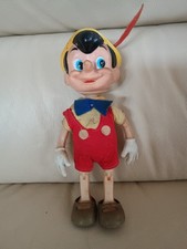 Vintage Pinocchio Articulated Movable Figure Doll Disney