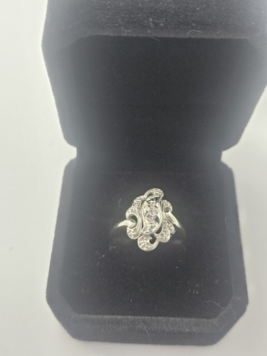 14k white gold - white, deco