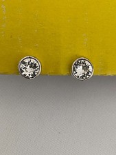 Rhodium Plated Encircled Stud