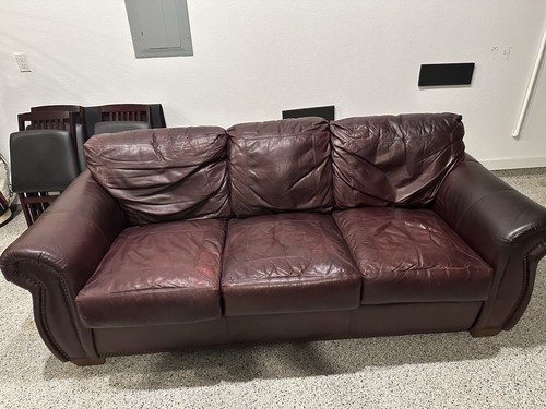 Used brown leather - leather, 3