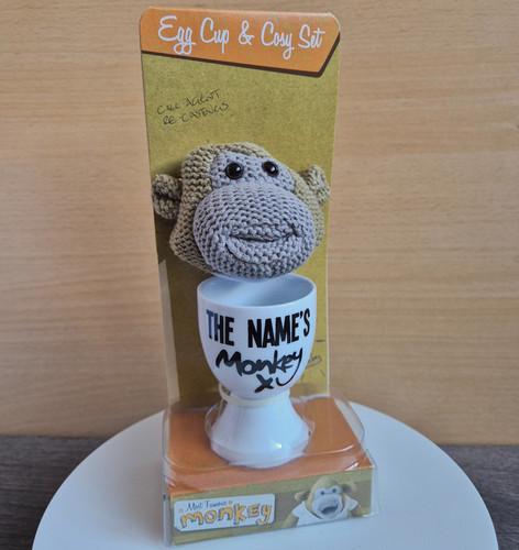 Monkey egg cup and cosy - cup, pg