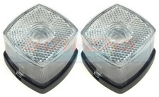 2x WHITE CLEAR FRONT MARKER