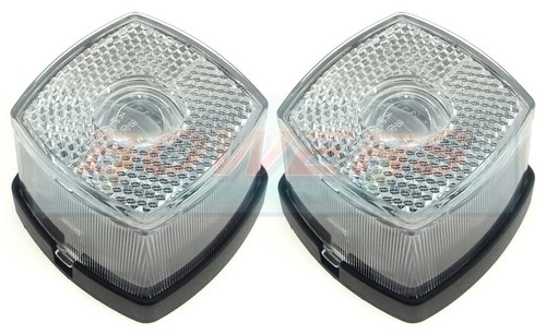 White clear front marker - 2x,