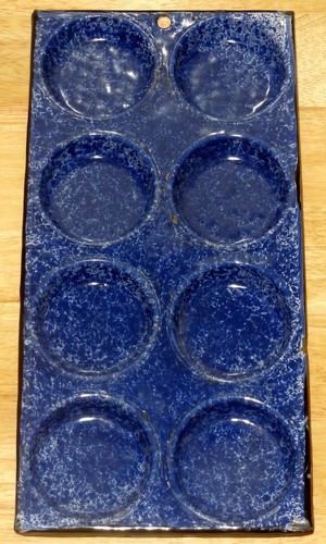 Vintage enamelware blue and - ,