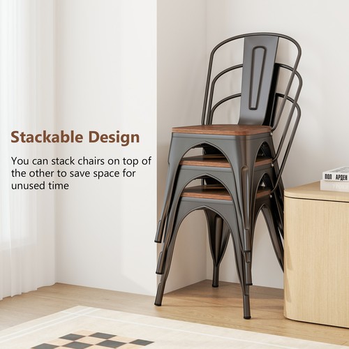 Stackable metal dining chairs - stackable,