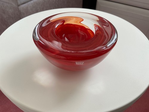 Kosta boda atoll red heavy - kosta,