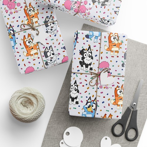 Wrapping paper roll bluey - wrapping, —