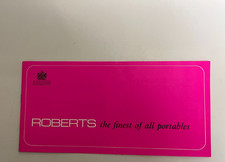 ROBERTS RADIO RIC2/R600/707/RM40 ADVERTISING BROCHURE SHACK/WALL ART