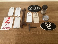 Railwayana Mixed Lot ~ Lever Plates, Carriage Key, Repro Plates, B.R. Ashtray ++