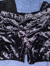 Ladies black velour feel - black,