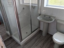 Ceramic 1200 x 700mm Shower Enclosure and Ceramic Tray (very solid & heavy tray)